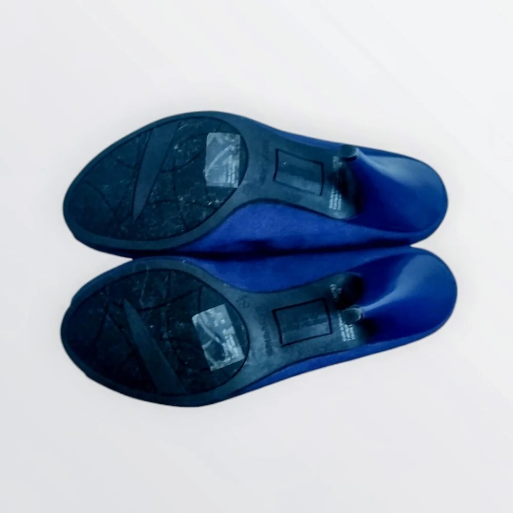 Christian Siriano Women's Blue Peep-Toe Heels Size 6.5